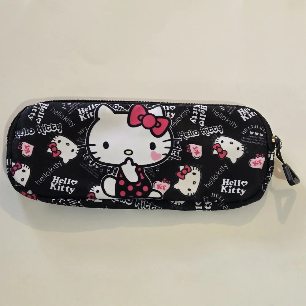Hello Kitty Black and Pink Pouch